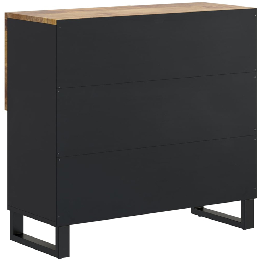 vidaXL 2 Door 2 Shelf Honey Brown Mango Wood Sideboard Image 6