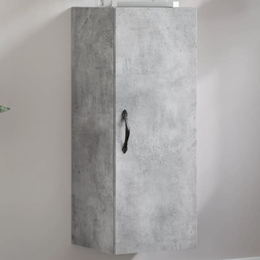 vidaXL Single Door Concrete Grey Wall Mounted Cabinet Image 1