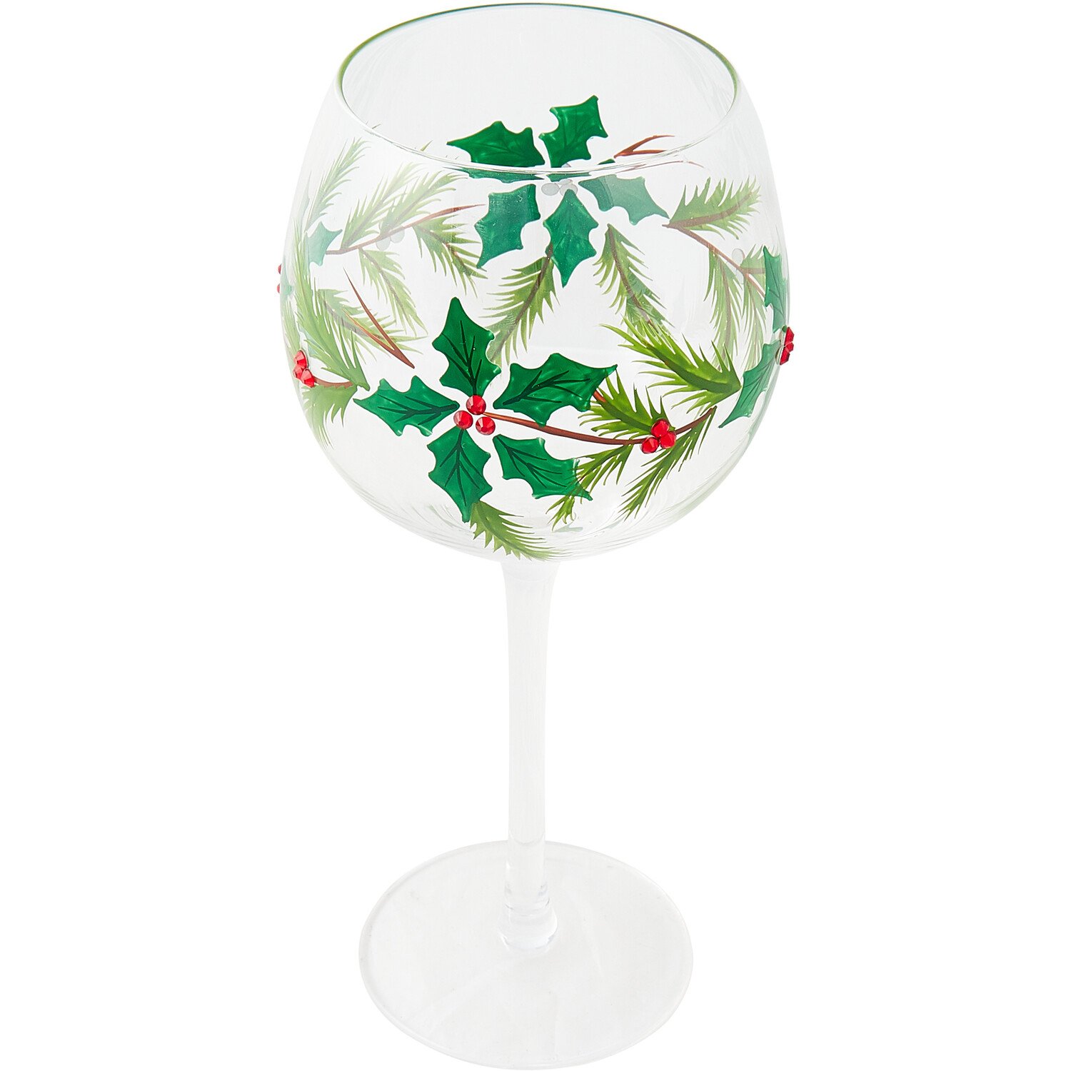 Christmas Holly Berry Gin Glass Image 1