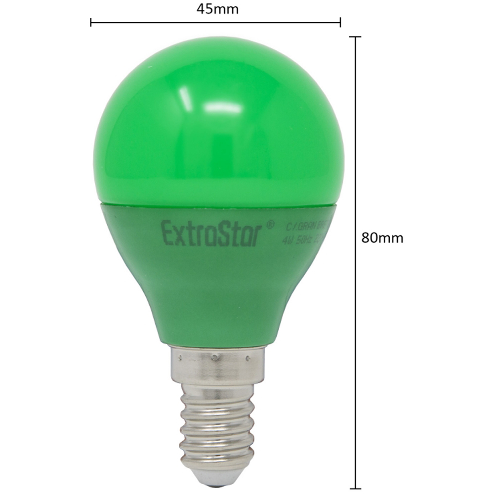 ExtraStar E14 4W Green Golf Ball LED Light Bulb Image 5