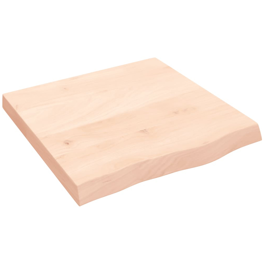 vidaXL 60 x 60 x 6cm Untreated Solid Wood Oak Wall Shelf Image 1