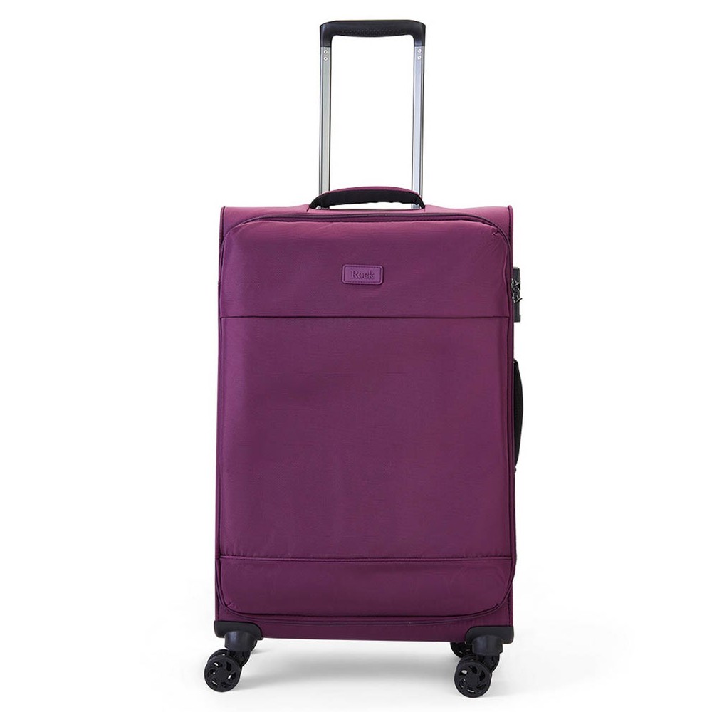 Rock Luggage Paris Medium Purple Softshell Suitcase Image 2