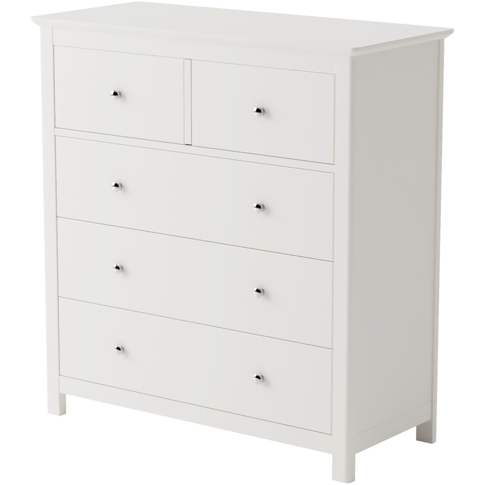 Core Products Nairn 5 Drawer White Chest of Drawers Image 2