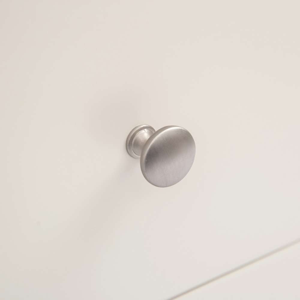 Cabinet Bits Castelli 6 Drawer White Chrome Knob Chest of Drawers Image 7