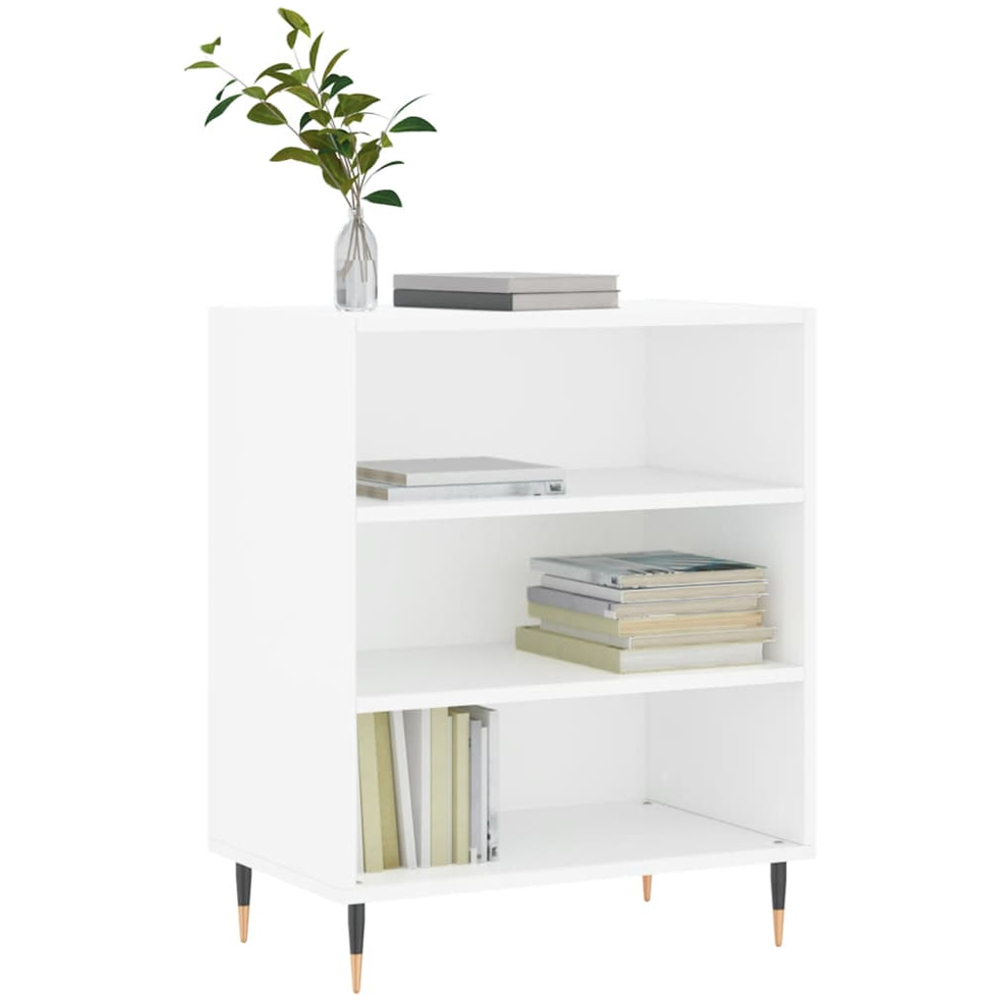 vidaXL 3 Shelf White Sideboard Image 3