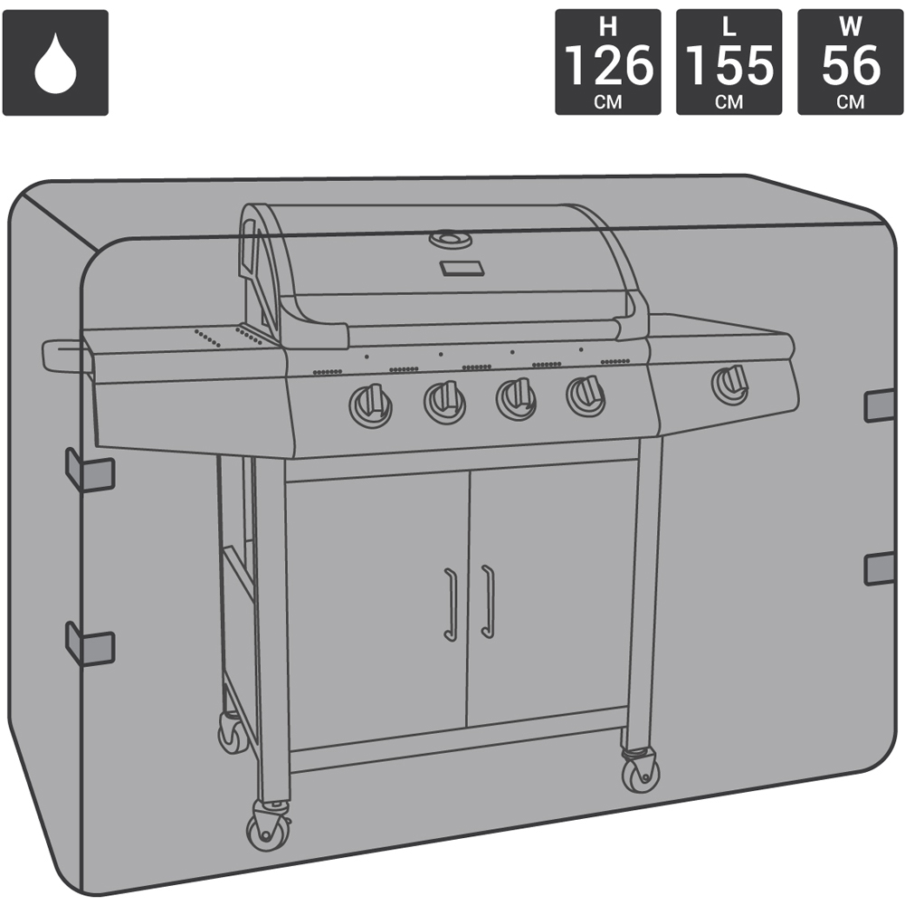 Charles Bentley Waterproof Large 4-5 Burner Gas BBQ Cover Image 7