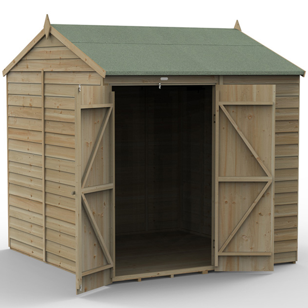 Forest Garden 4LIFE 7 x 7ft Double Door Reverse Apex Shed Image 3