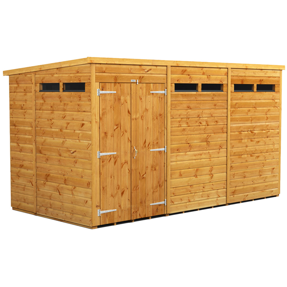 Power Sheds 12 x 6ft Double Door Pent Security Shed Image 1