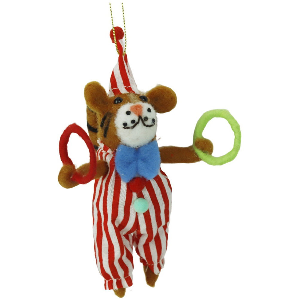 Wool Circus Tiger Hanging Decoration Image 1