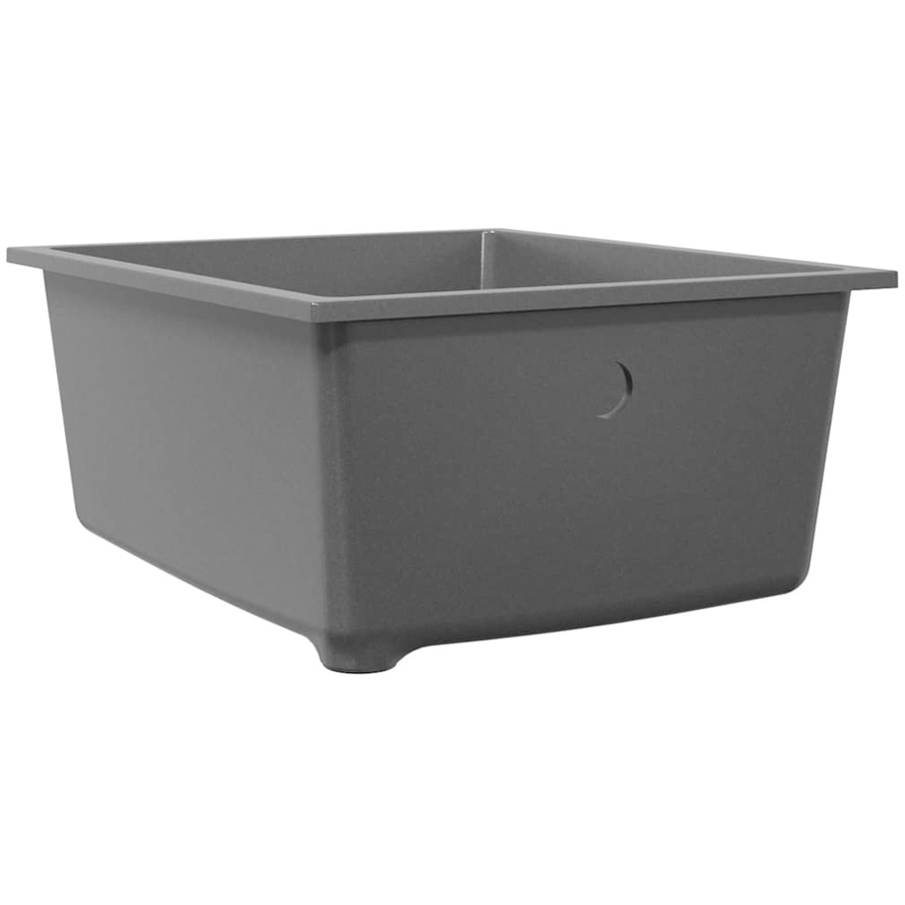 vidaXL Grey Granite Kitchen Sink 38 x 44 x 20cm Image 5