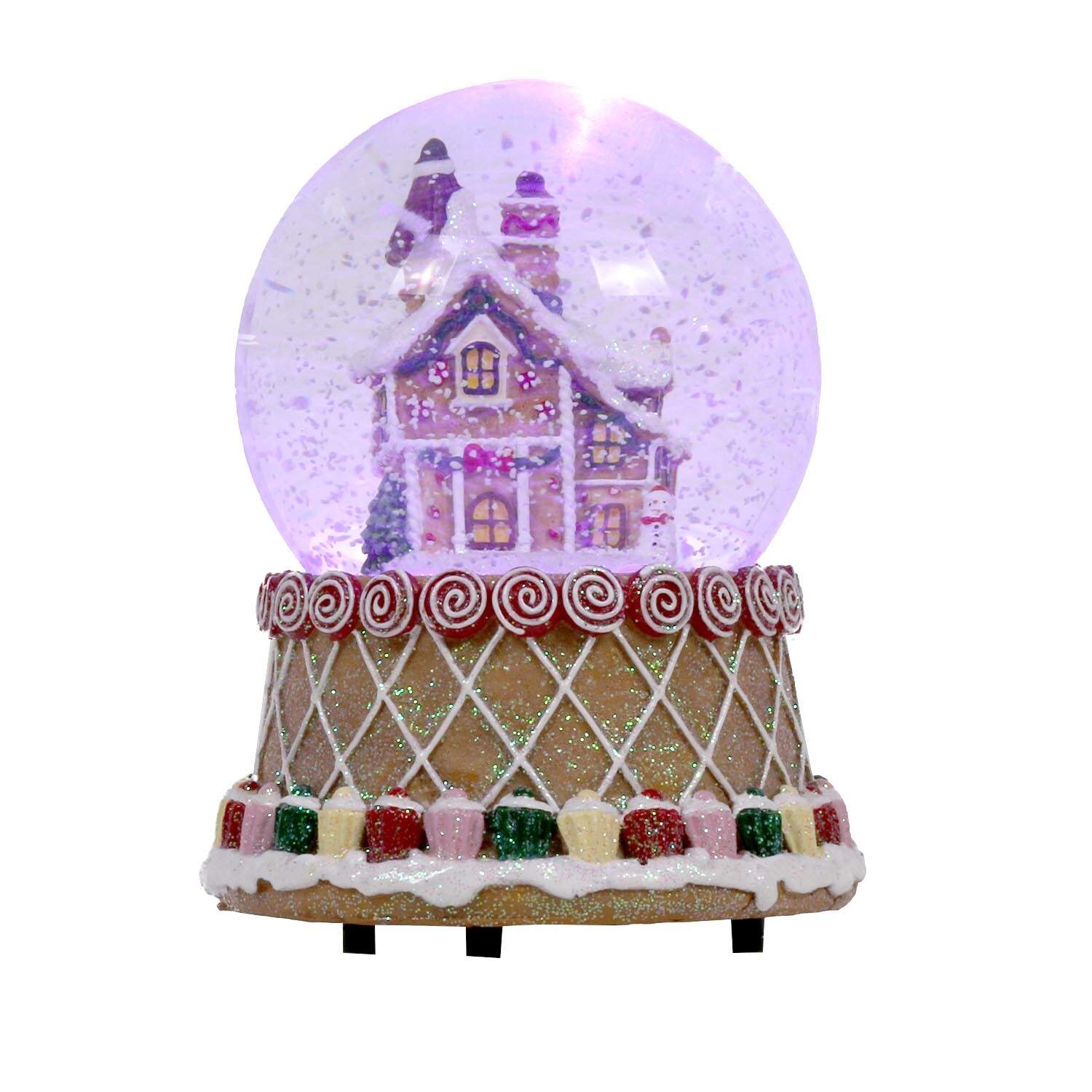 Sugar Wonderland Gingerbread Snowglobe Decoration Image 1