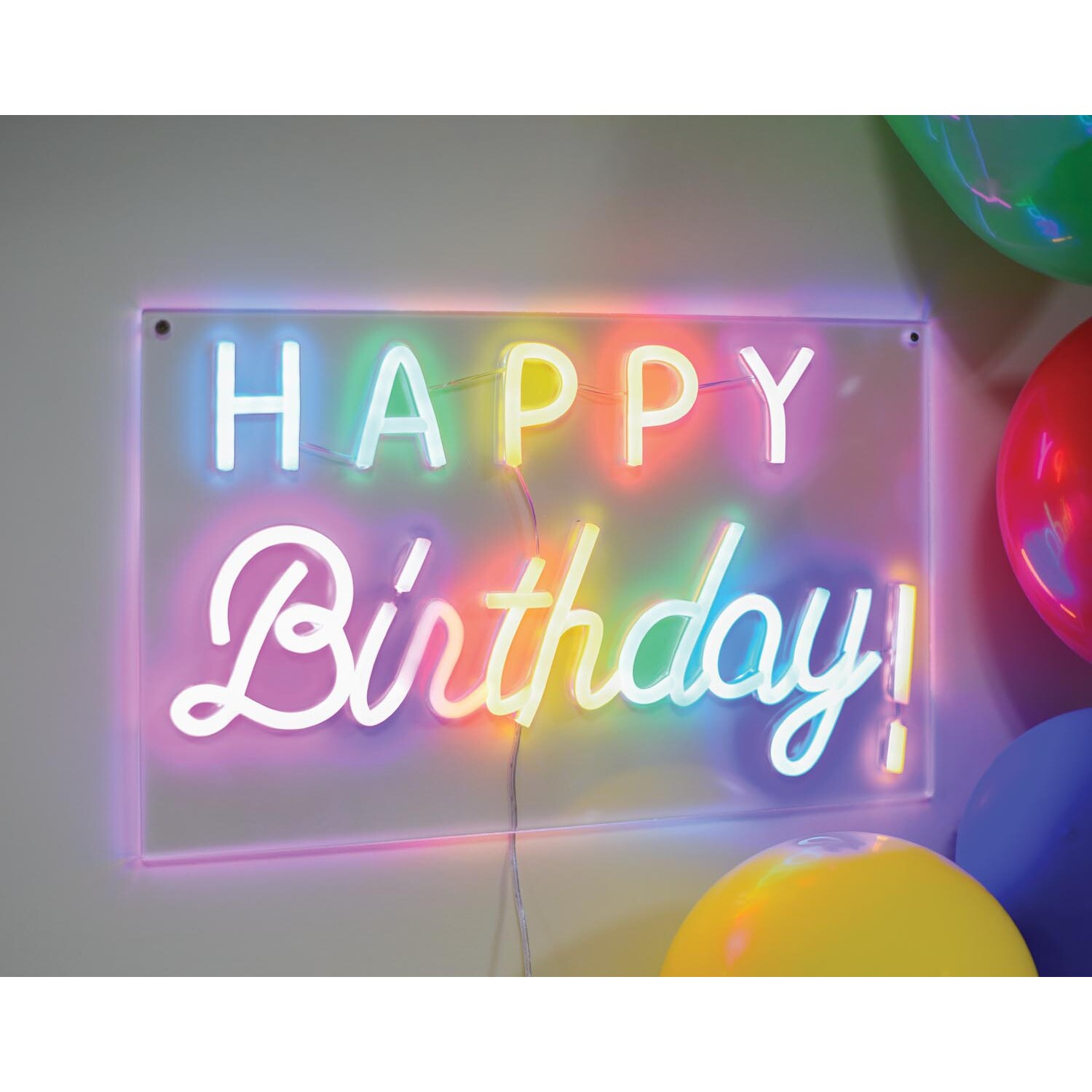 Happy Birthday LED Neon Sign Image 1