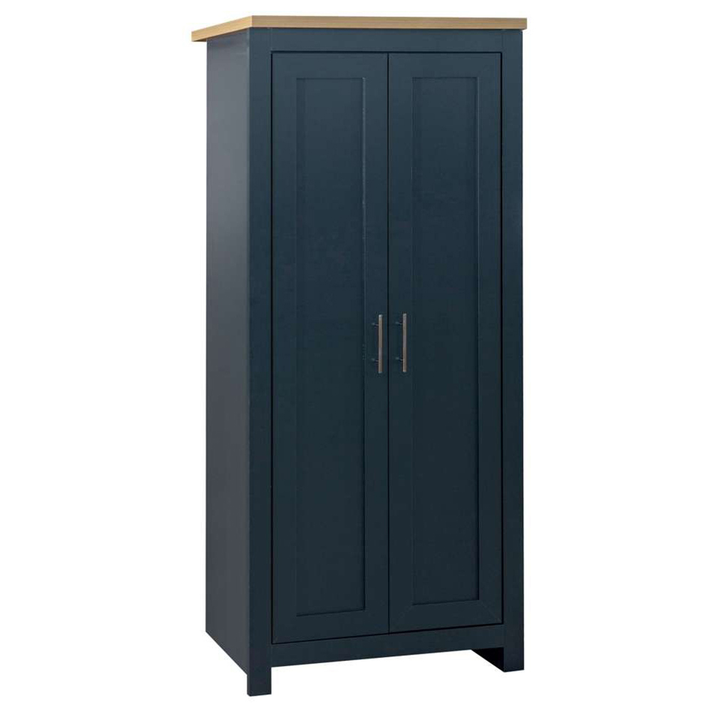Highgate 2 Door Navy and Oak Wardrobe Image 2