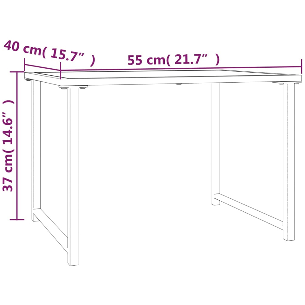 vidaXL Anthracite Powder Coated Steel Garden Table Image 6