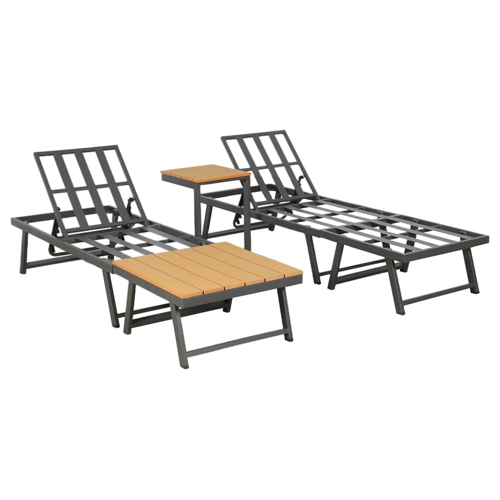 Home Garden Direct Monaco 4 Seater Black Lounge Corner Sofa Set Image 4