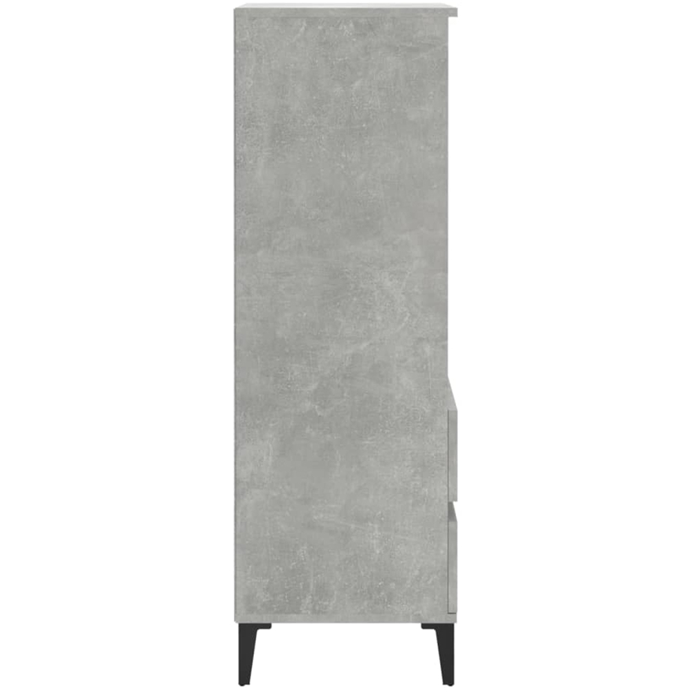 vidaXL 2 Drawer 3 Shelf Concrete Grey Highboard Image 5