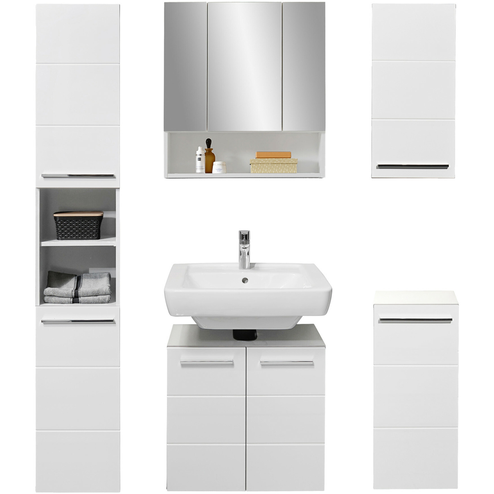 Julian Bowen Mandy Single Door White Cabinet Image 4