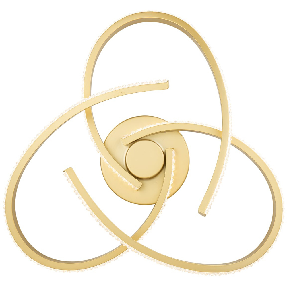 Cosylyte Moora 3 Light Gold Integrated LED Modern Curved Ceiling Light Image 5