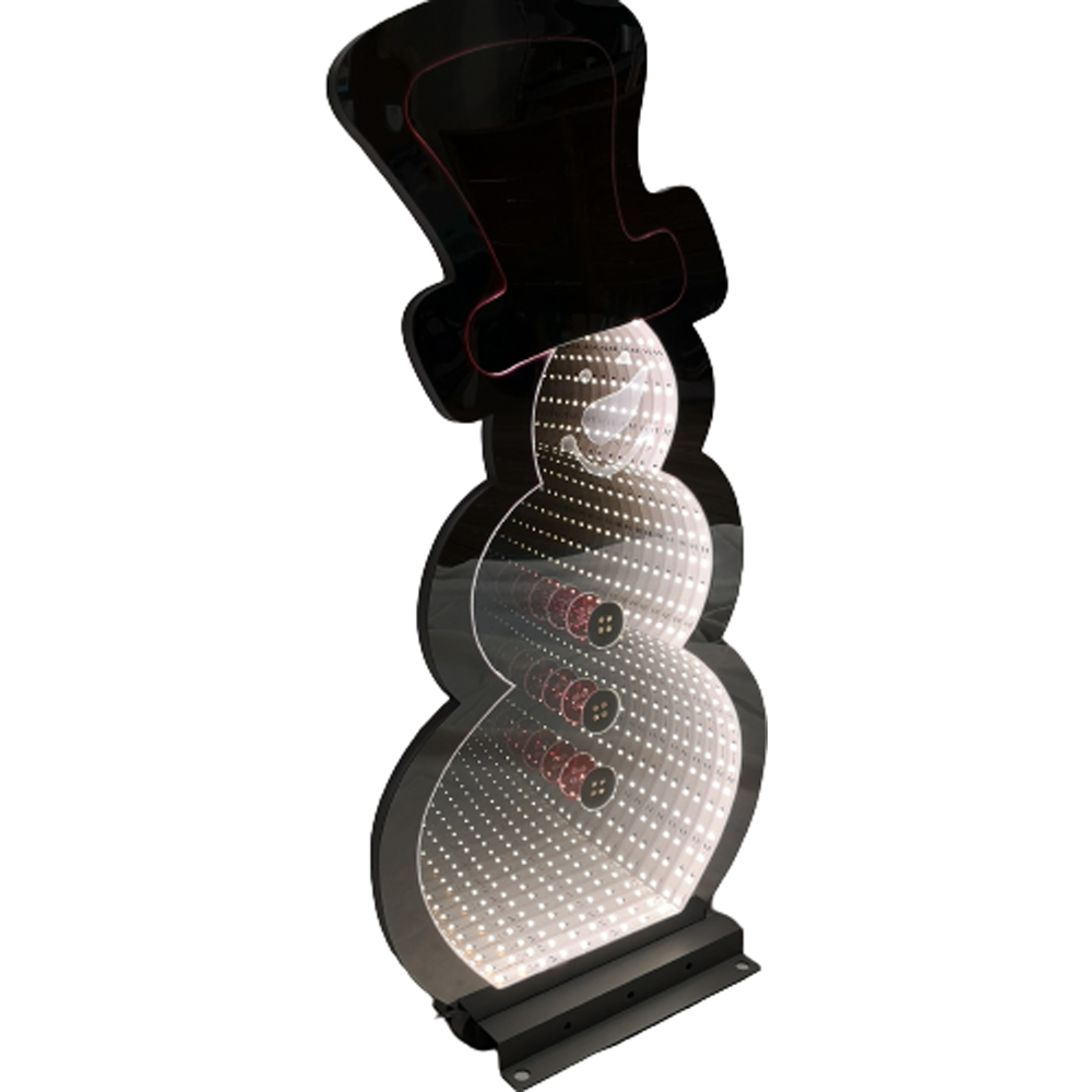 Samuel Alexander Ice White and Red LED Infinity Snowman Christmas Decoration 60cm Image 2