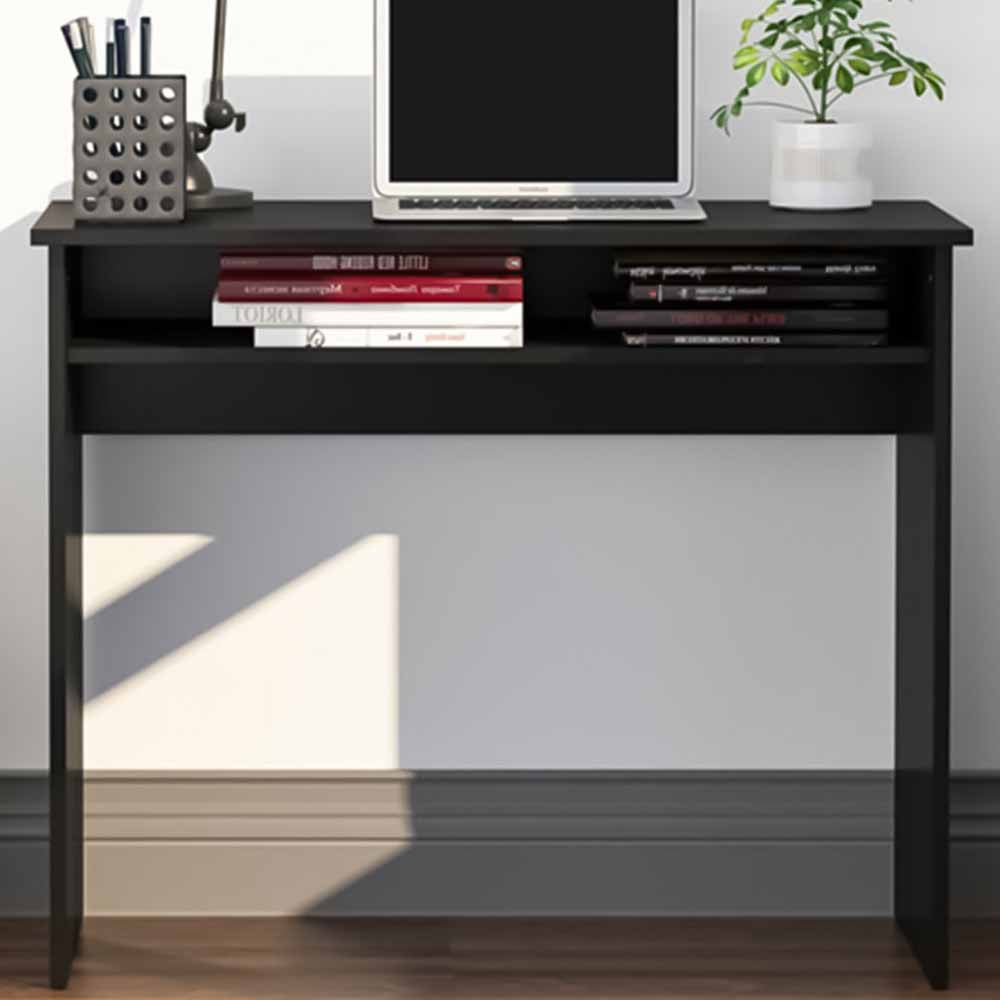 Portland Office Workstation Desk Black Image 1