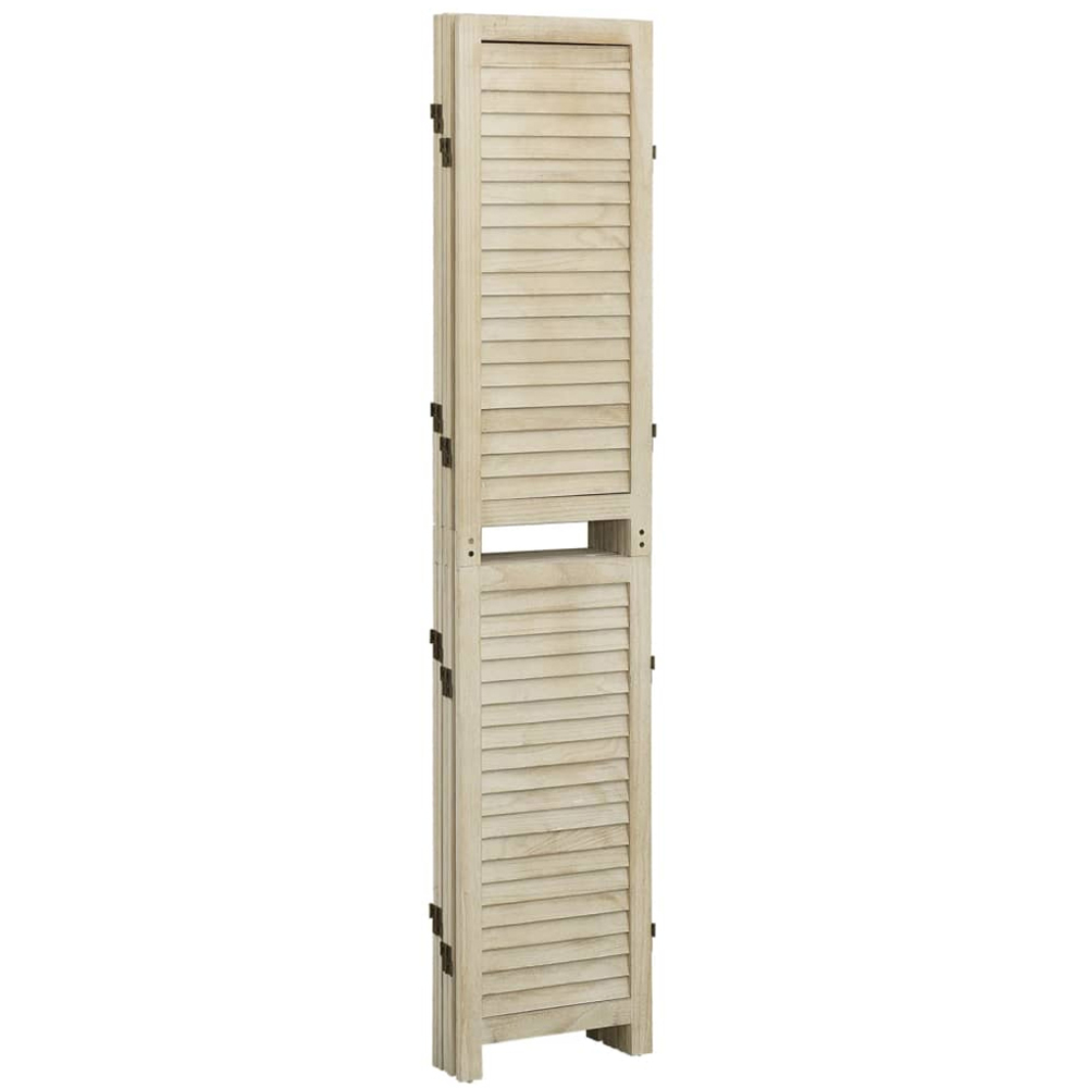 vidaXL Solid Paulownia Wood 5 Panel Room Divider 175 x 165cm Image 4