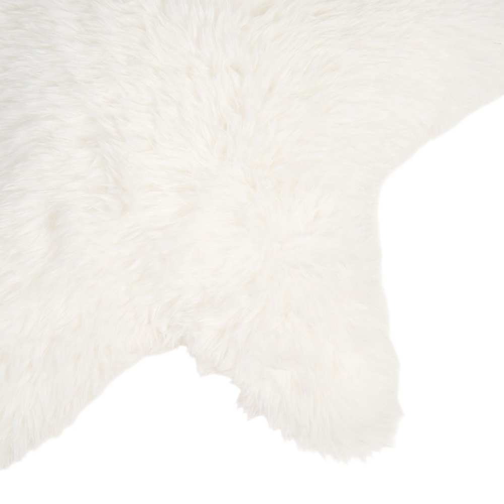 Star Faux Fur Cushion White Image 3