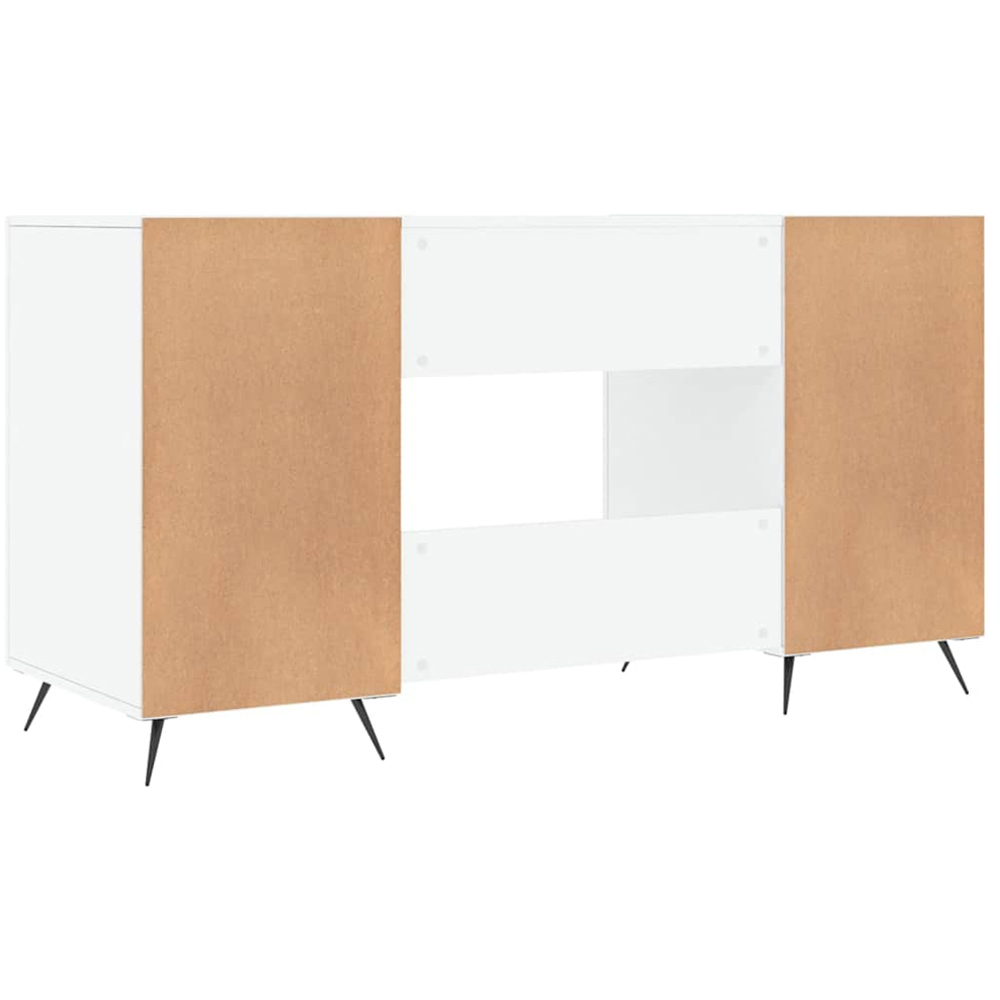 vidaXL 2 Door Computer Desk High Gloss White Image 8