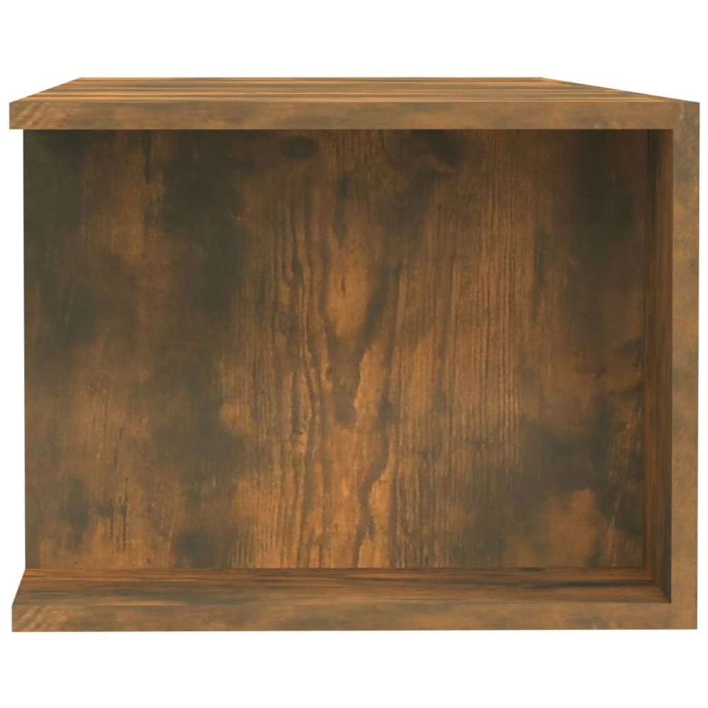 vidaXL 6 Shelf Smoked Oak TV Cabinet with LED Lights Image 5