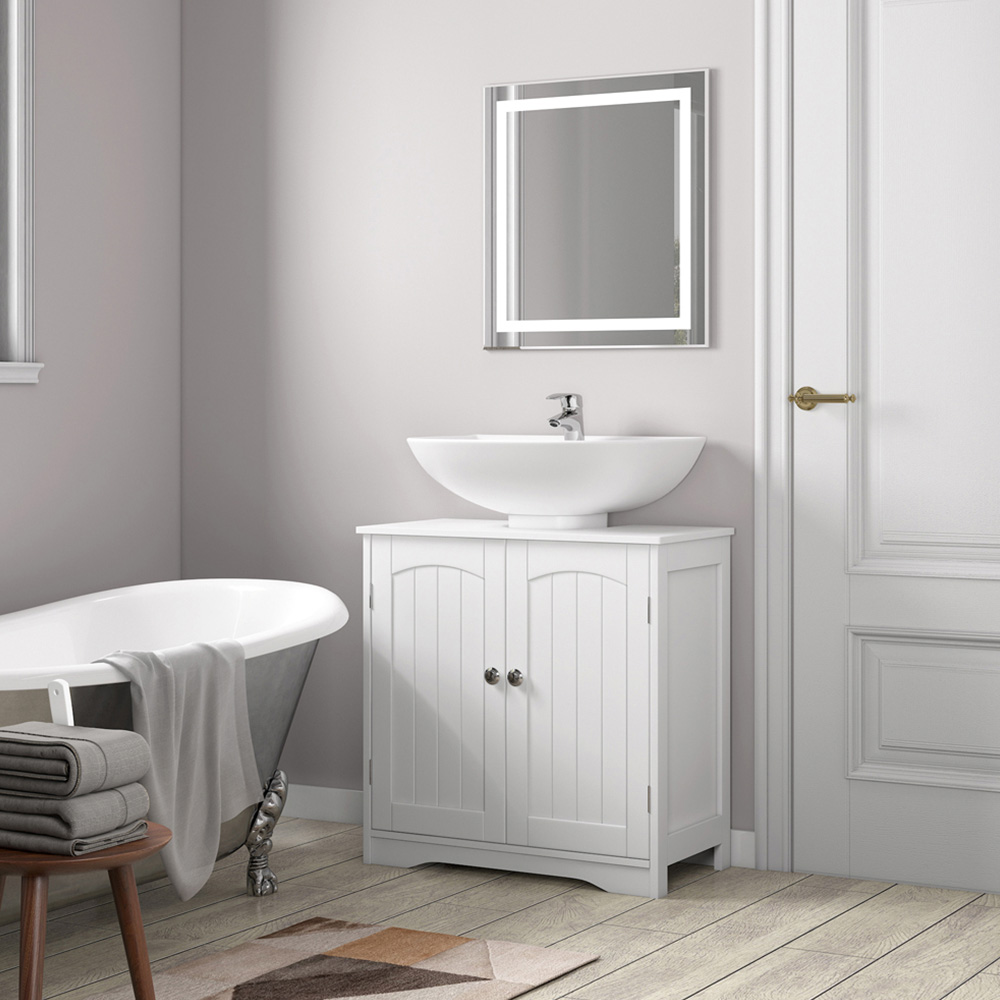 Colorado White 2 Door Undersink Bathroom Cabinet Image 3