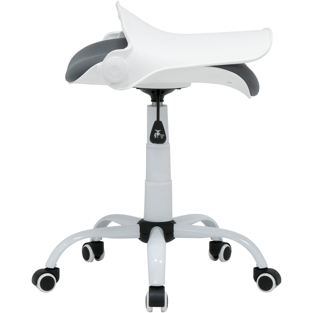Sewing Online 18617 White and Grey Hydraulic Foldable Sewing and Office Chair Image 4