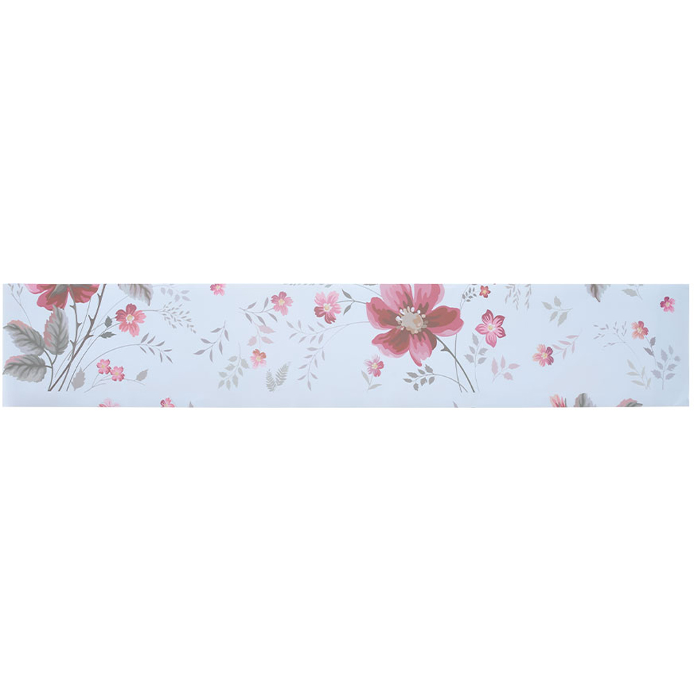 Living and Home Floral Pattern Red Self-Adhesive Peel and Stick Stair Riser Sticker 12 Pack Image 2