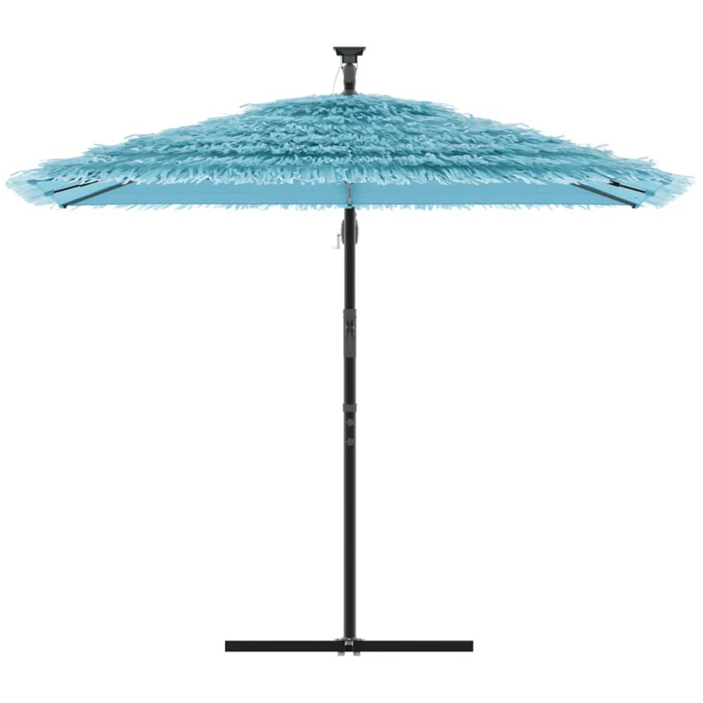 vidaXL Blue Straw Top Cantilever Parasol with Steel Pole 2.4m Image 2