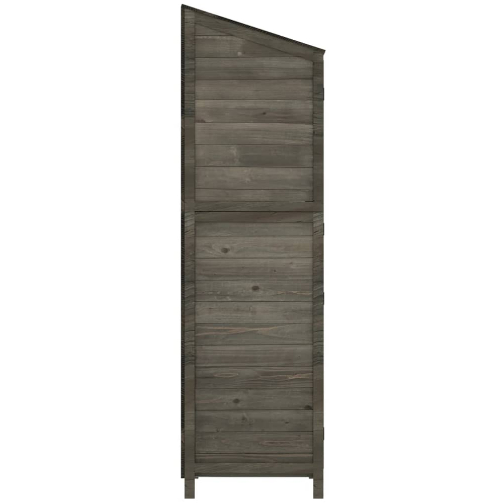 vidaXL 3.3 x 1.7ft Anthracite Wooden Pent Garden Shed Image 3