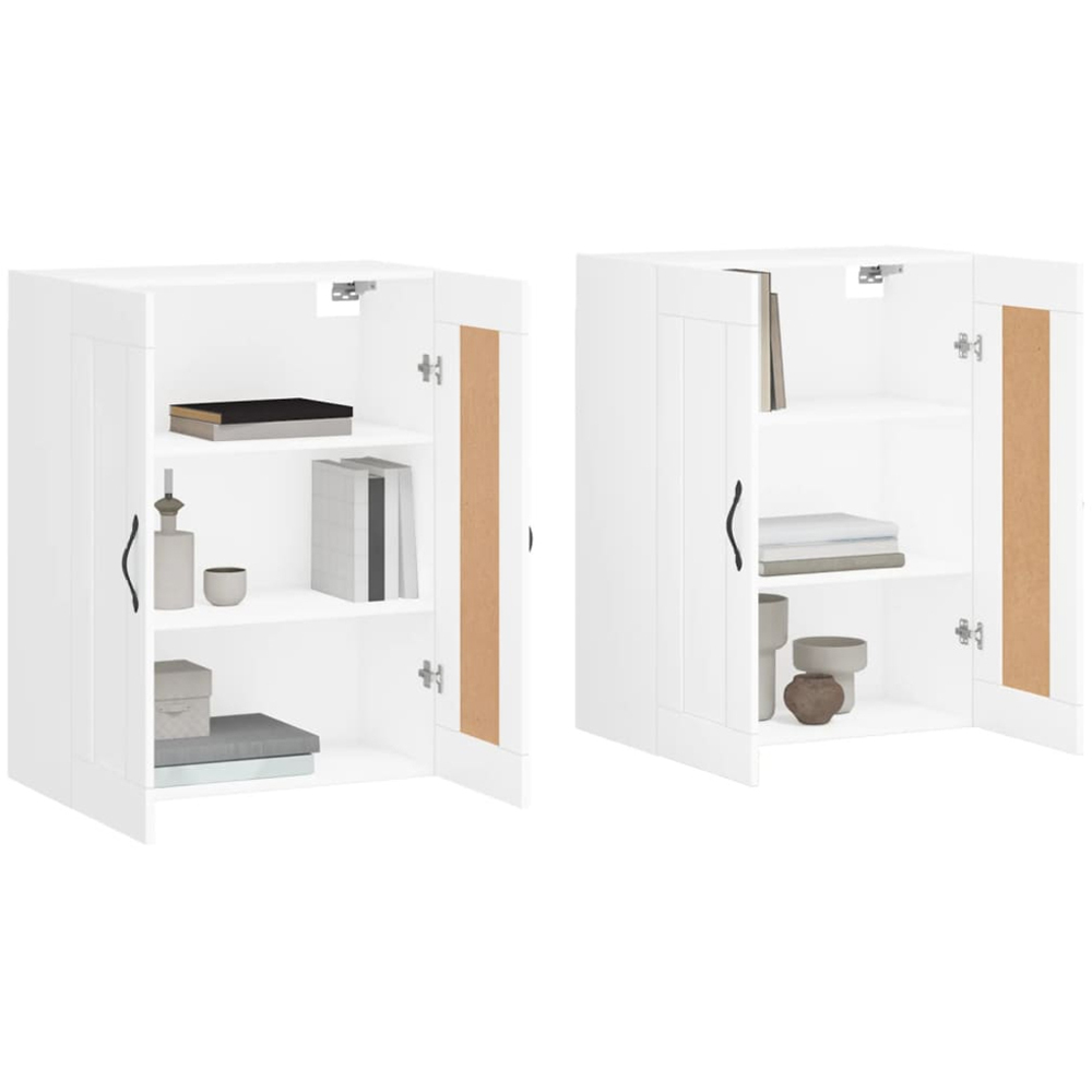 vidaXL 2 Door White Wall Mounted Cabinet 2 Pack Image 3