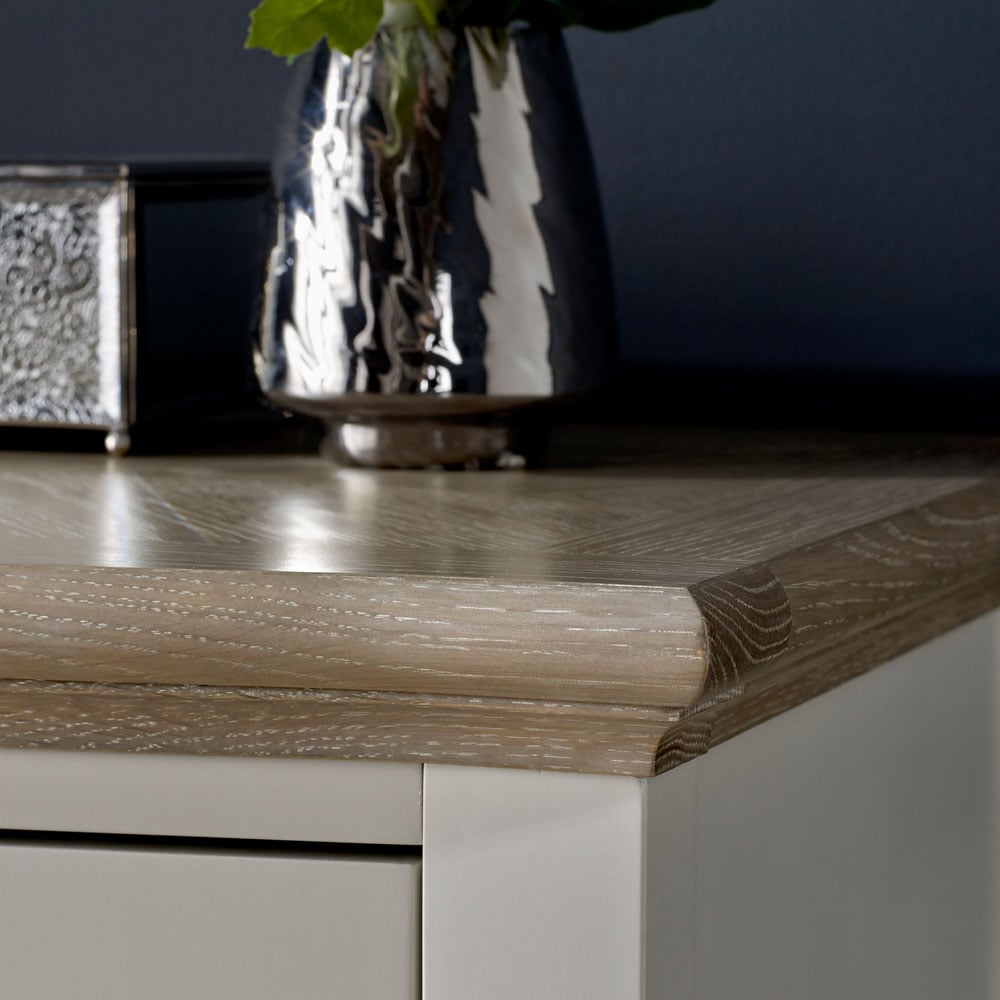 Bentley Designs Montreux 6 Drawer Grey Washed Oak and Soft Grey Wide Chest of Drawers Image 4