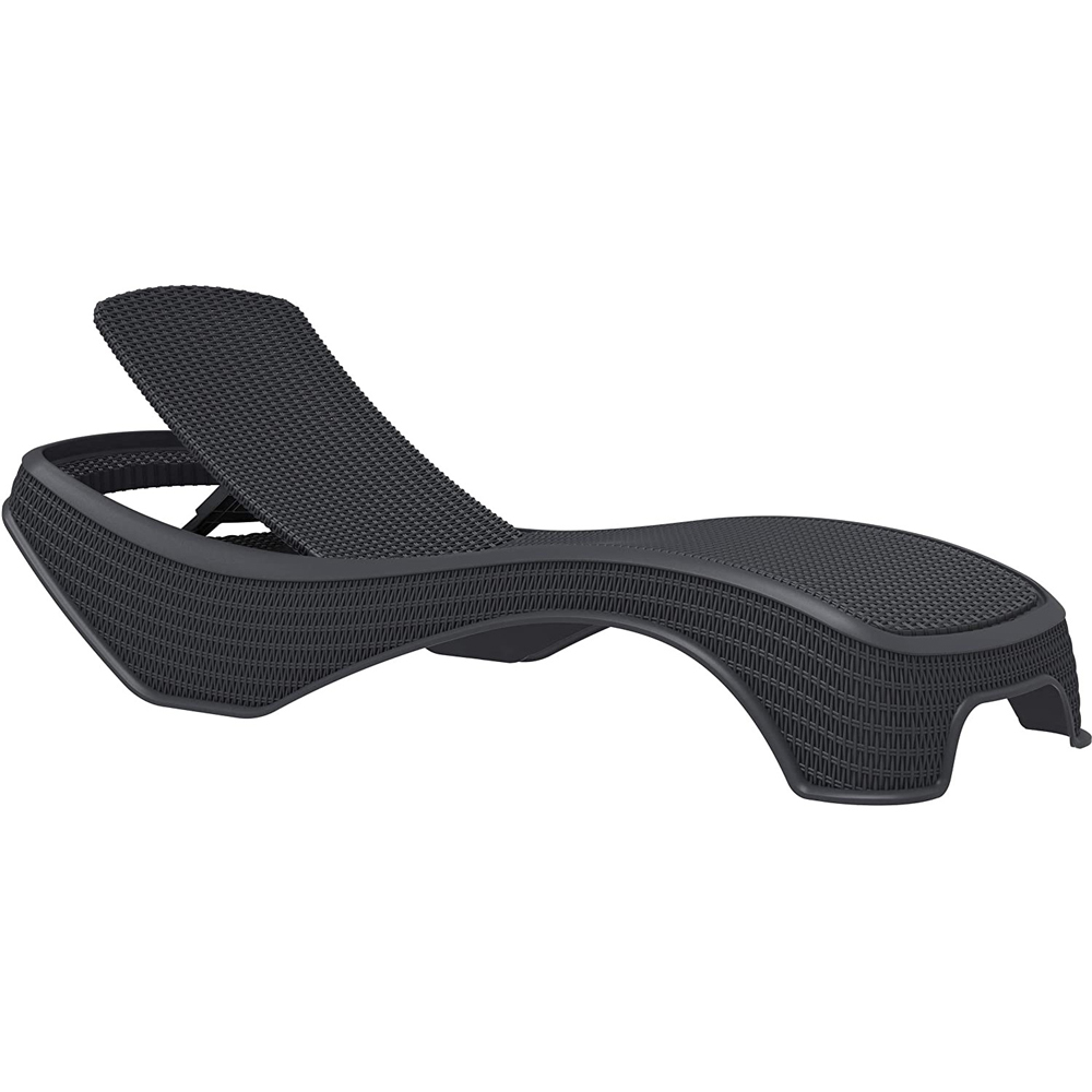 Centurion Supports Maldives Black Rattan Adjustable Sun Lounger Image 2