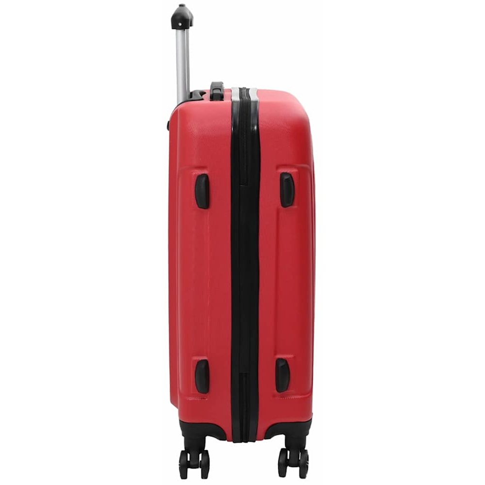 vidaXL Set of 3 Red ABS Suitcases with Wheels Image 5
