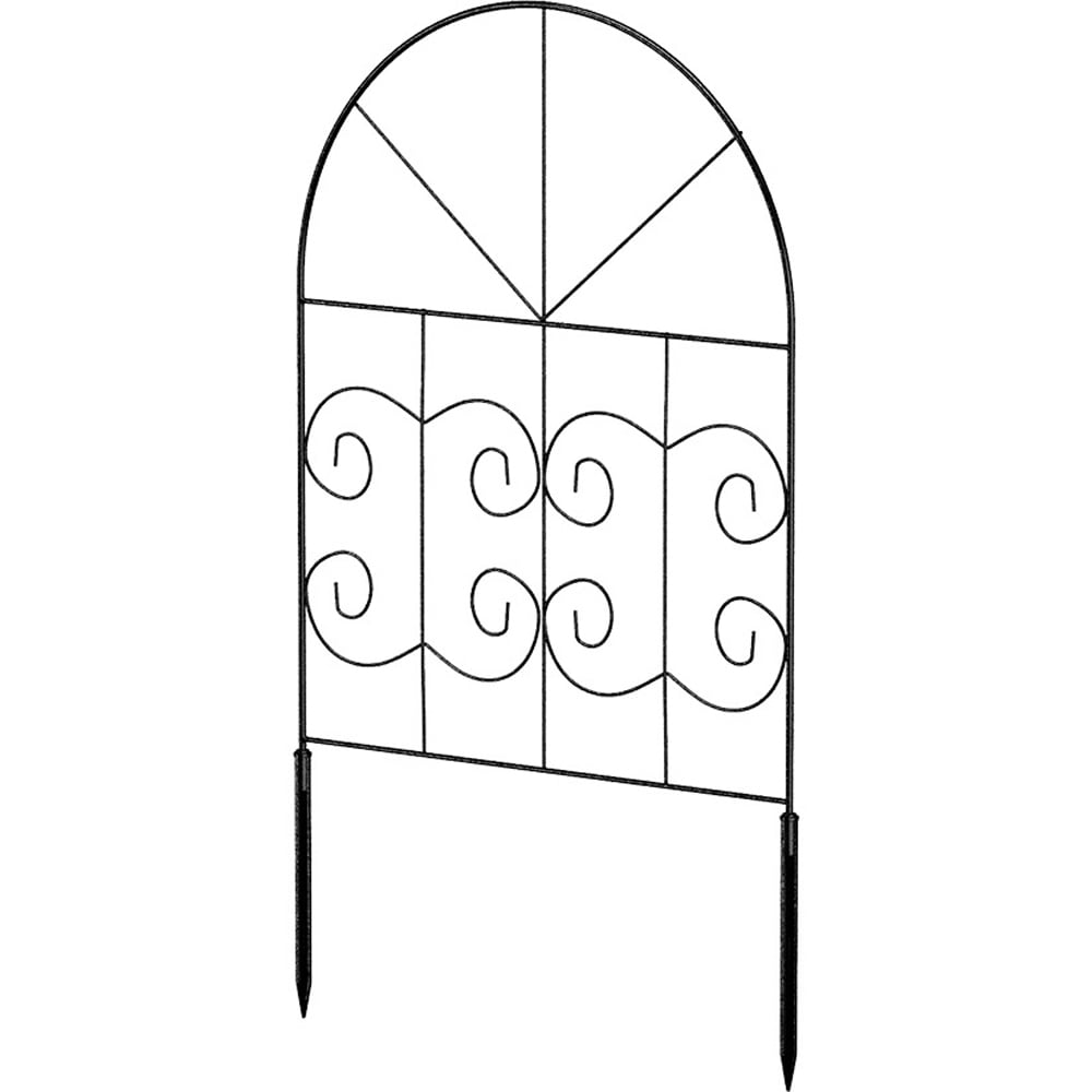 Living and Home Arched 32 x 42cm 25 Pack Metal Border Fence Decoration Set Image 5