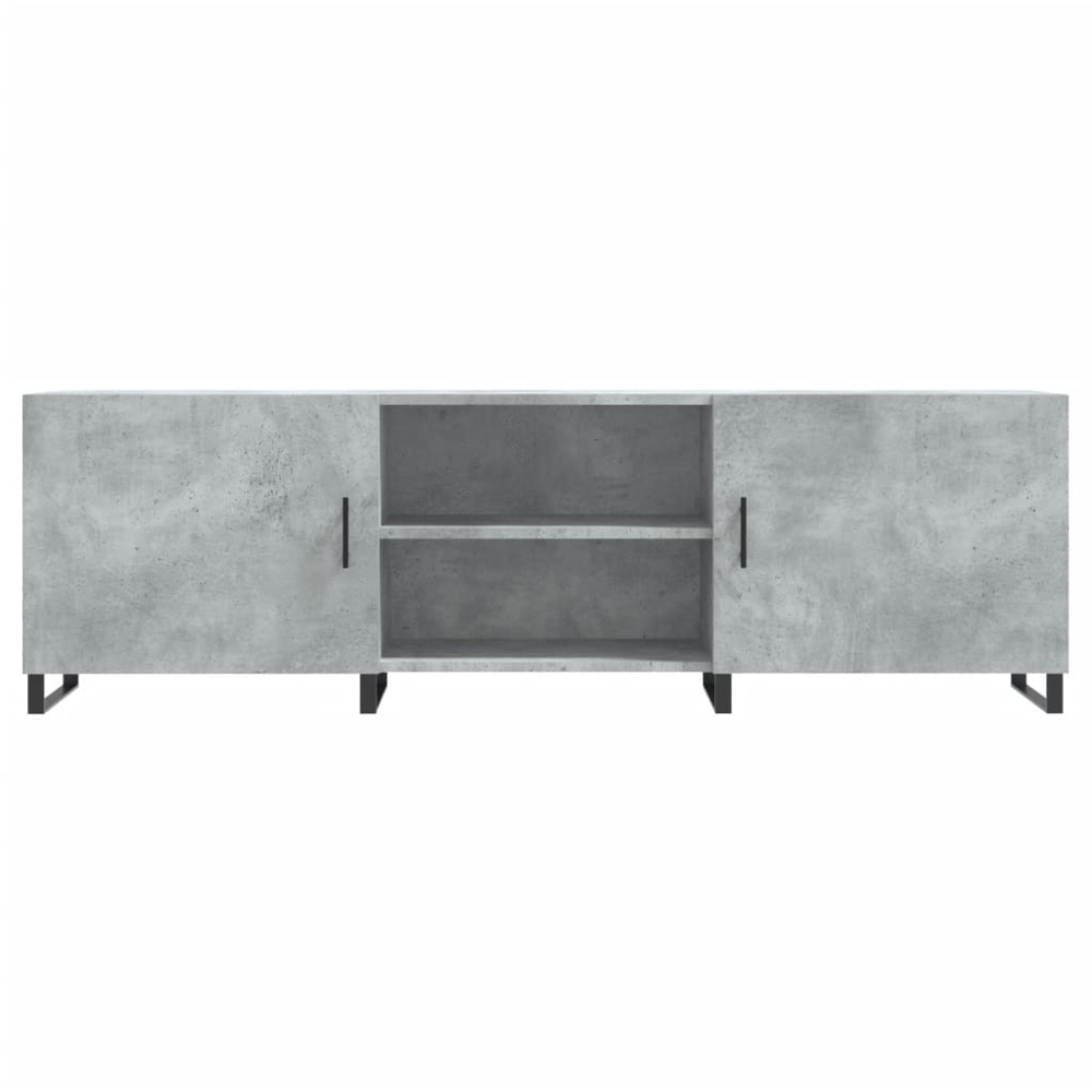 vidaXL 2 Door 2 Shelf Concrete Grey TV Cabinet Image 5