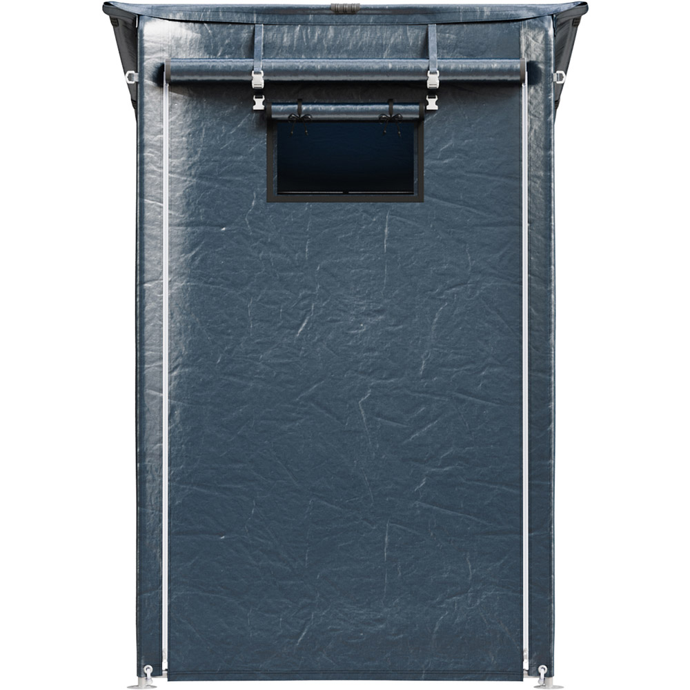 Living and Home 4 x 6ft Dark Grey Pent Garden Storage Shelter with Roll-Up Zipper Door Image 4