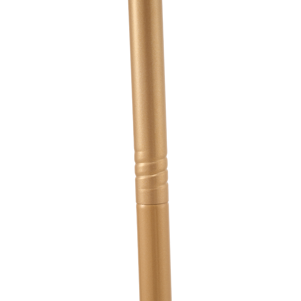 Living and Home Gold Metal Clothes Rack with 4 Hooks and Marble-Effect Base Image 5