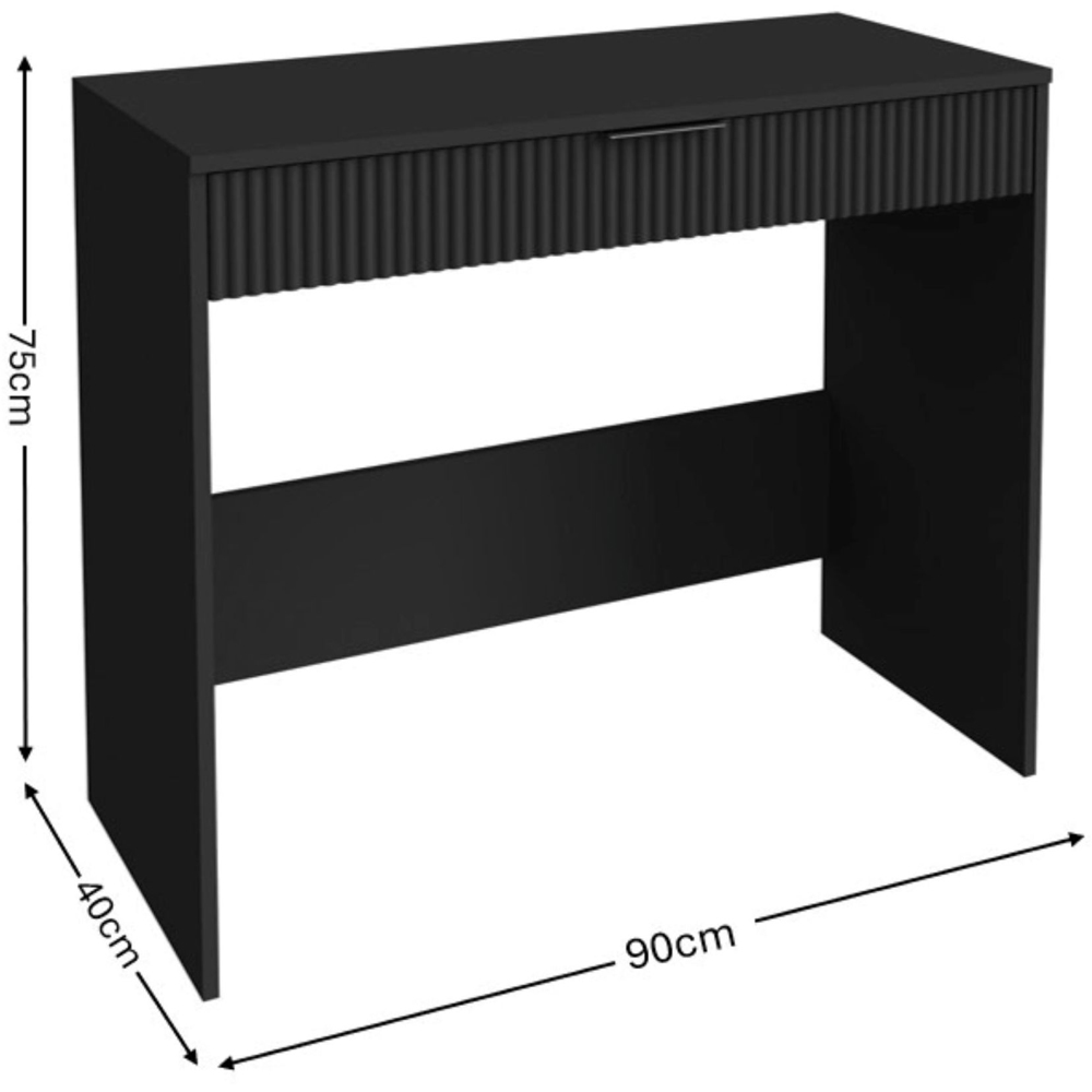 GFW Rankin Single Drawer Black Dressing Table Image 9
