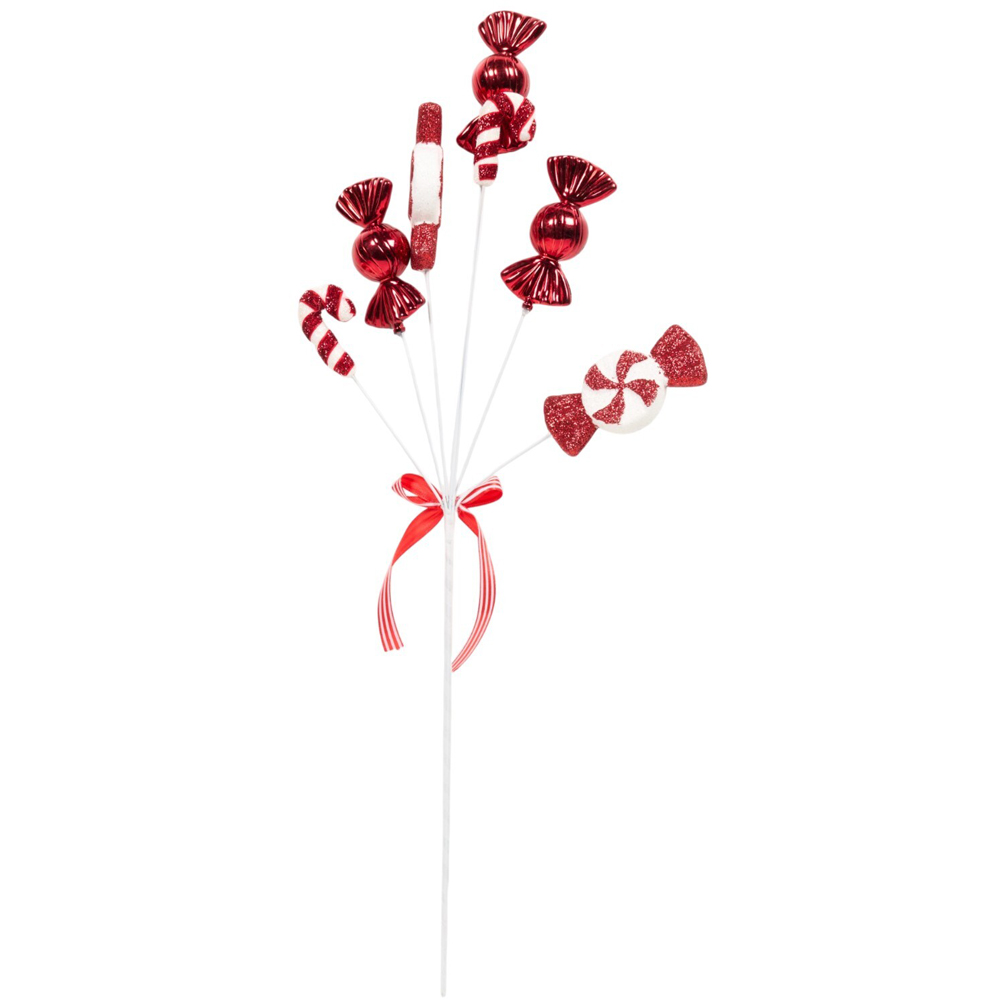 Sweetie Candy Cane Pick Red Image 2