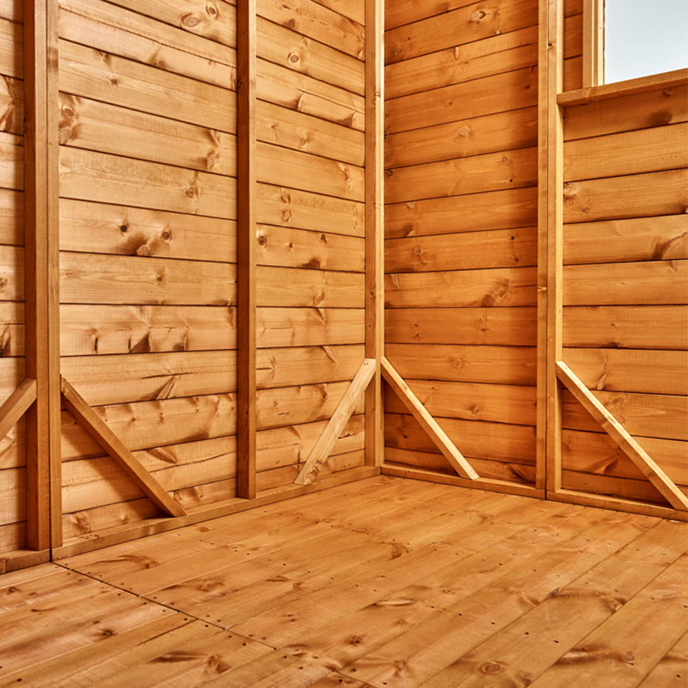 Power Sheds 6 x 8ft Apex Wooden Shed with Window Image 6