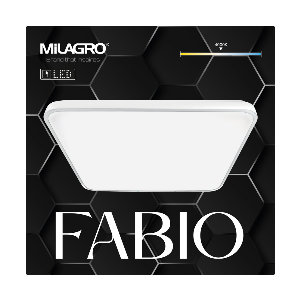 Milagro Fabio White Ceiling Lamp 47cm 230V Image 5