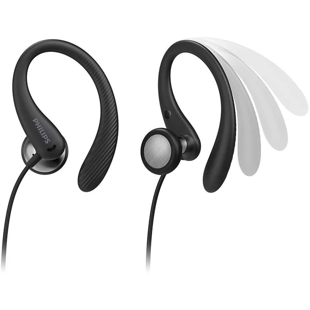 Philips TAA1105 Black In-Ear Sports Headphones with Loop and Microphone Image 2