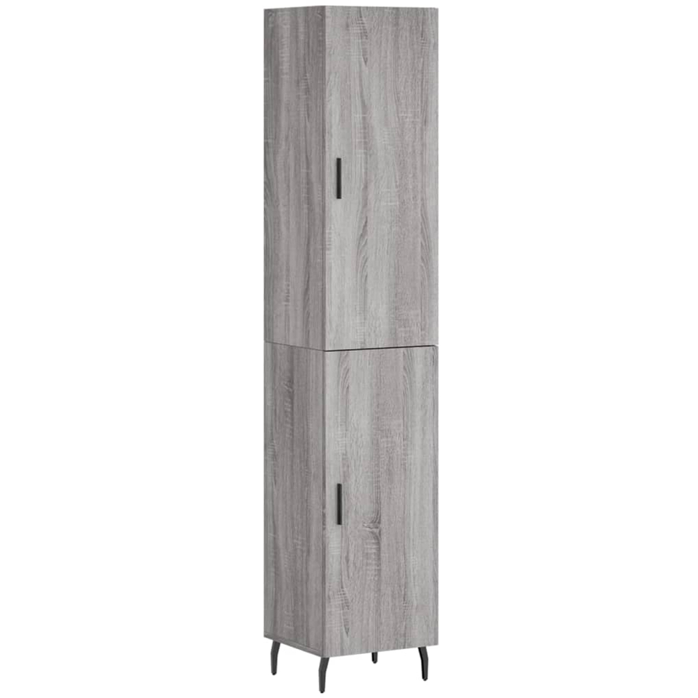 vidaXL 2 Door Grey Sonoma Highboard with Metal Legs Image 2