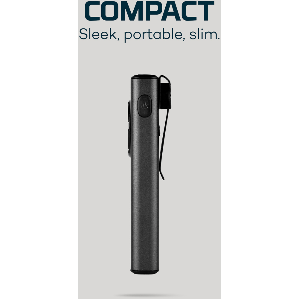 Nebo Slim+ 1200 1200 Lumens Rechargeable COB Pocket Work Light with Built-In Power Bank and Laser Image 8