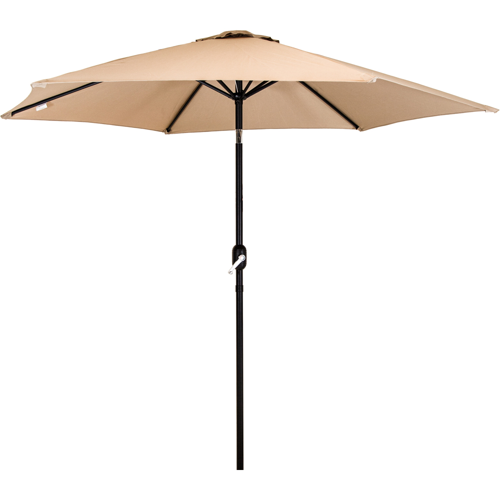 Charles Bentley Beige Metal Crank and Tilt Parasol 2.7m Image 1
