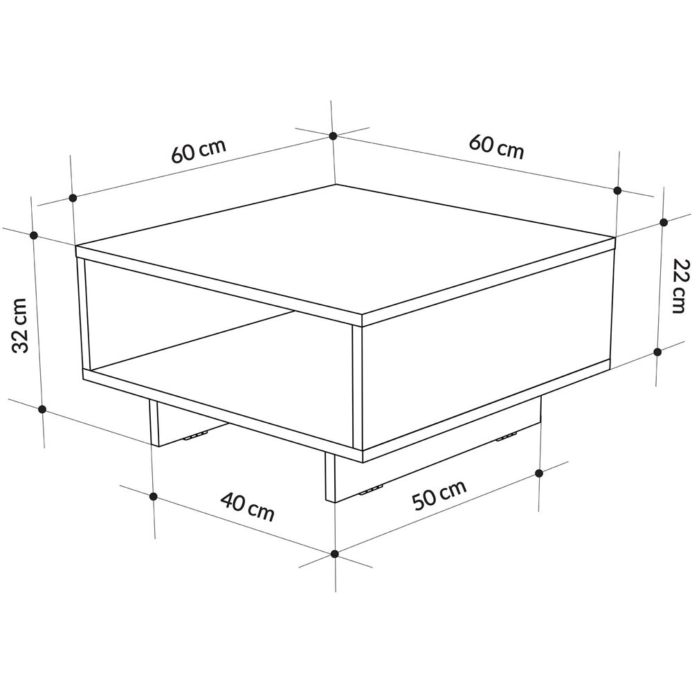 Decortie Hola White and Anthracite Multipurpose Coffee Table Image 7